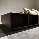 Modern L-Shaped Modular Top-Grain Leather Sofa with Integrated Solid Wood Storage Side Tables